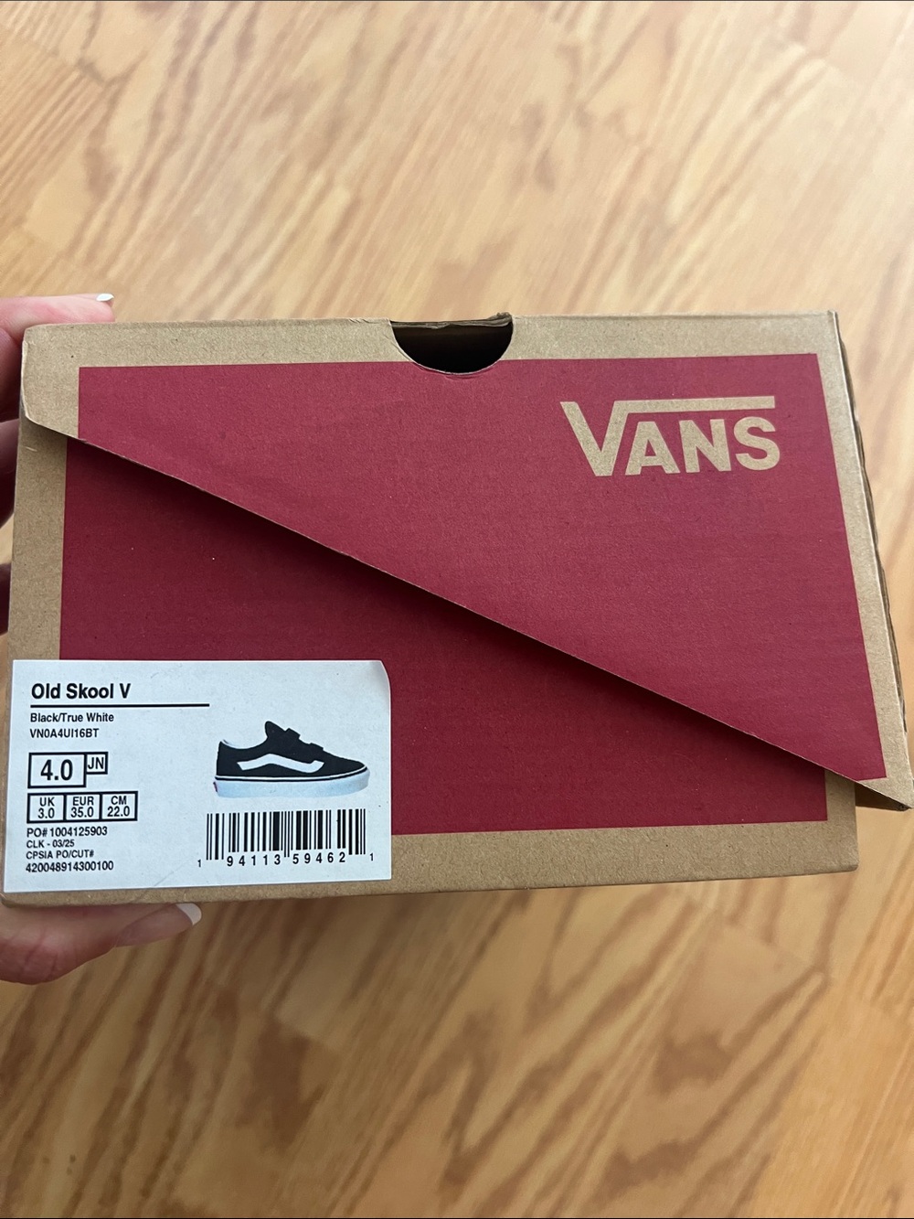 Vans Black and White Old Skool Velcro Sneakers